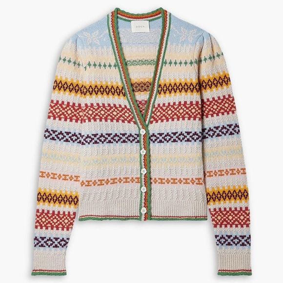 Doen Sweaters - Doen NWT Fair Isle Alba Multicolored Cardigan Sweater XS